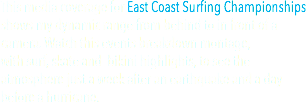 This media coverage for East Coast Surfing Championships shows my dynamic range from behind to in front of a camera. Watch this events breakdown montage, with surf, skate and bikini highlights, to see the atmosphere just a week after an earthquake and a day before a hurricane. 